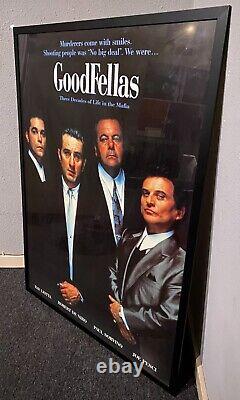 Goodfellas Movie Poster Excellent Condition Custom Frame Large 50 x 40 x 1/2