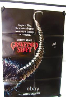 Graveyard Shift 1990 Orig. 1 sheet Movie poster 27x41 Signed by Brad Dourif