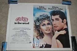 Grease 1978 Half Sheet 22x28 Orig Movie Poster CLEAN Ex Cond No Holes RARE