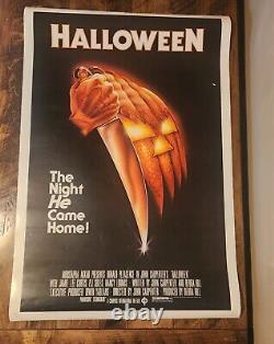 HALLOWEEN 1978 ORIGINAL CINEMA MOVIE POSTER Horror JAMIE LEE CURTIS 27X40.5