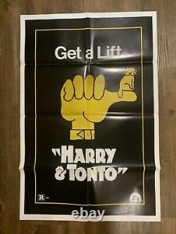 HARRY AND TONTO Original Movie Poster Ultra Rare Early Version 1974
