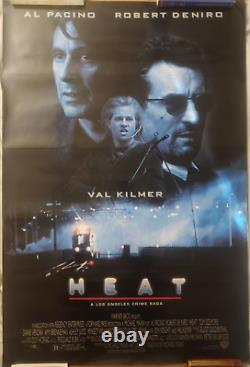 HEAT (1995) Original Rolled DS Movie Poster 27 X 41 Pacino DeNiro Kilmer