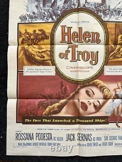 HELEN OF TROY orig movie poster ROSSANA PODESTA/BRIGITTE BARDOT/JACQUES SERNAS