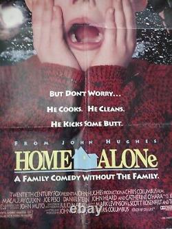 HOME ALONE folded. 27x40 ORIGINAL RARE DS CHRISTMAS MOVIE POSTER 1990
