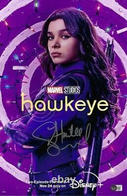 Hailee Steinfeld Signed 11x17 Hawkeye Movie Poster Photo BAS Beckett Witnessed