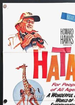 Hatari! (1962) Original One Sheet Movie Poster Fine John Wayne