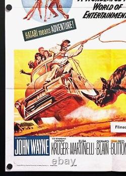 Hatari! (1962) Original One Sheet Movie Poster Fine John Wayne