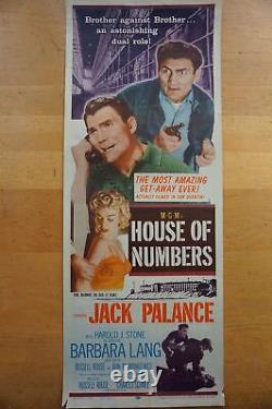 House of Numbers 1957 original insert movie poster cinema