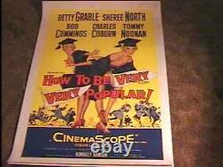How To Be Very Popular Movie Poster Betty Grable Linen