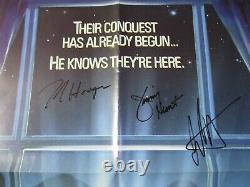 INVADERS FROM MARS 1986 Movie POSTER Special Hand Autographed