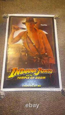 Indiana Jones and The Temple of Doom Cast signed movie poster Dial of Destiny