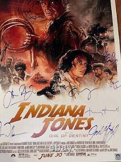 Indiana Jones and the Dial of Destiny Movie Poster Cast Signed Harrison Ford COA