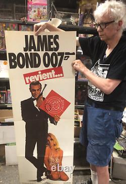JAMES BOND 007 REVIENT 23 x 62 French HUGE DOOR POSTER Connery Yves Thos