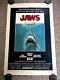 JAWS 1975 Original Movie Poster 27 x 41 One Sheet Spielberg, LINEN BACKED