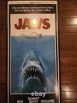 JAWS Original 1975 Rolled Insert Movie Poster (14x36) NM Spielberg