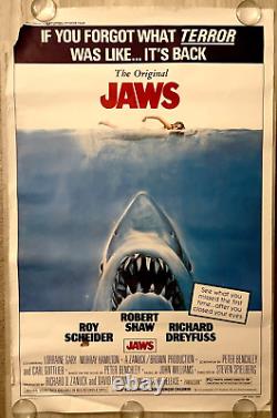 JAWS Original Movie Poster 1979 Re-release of Spielbergs classic movie