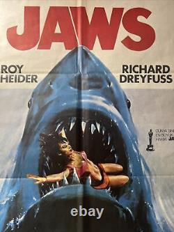 JAWS Original Turkish Movie Poster 1970s STEVEN SPIELBERG shipped from USA