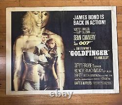 James Bond Gold Finger Original 1964 22x28 Movie Poster UK