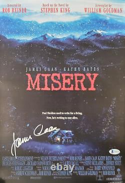 James Caan Autographed 12x18 Misery Movie Poster Beckett Bas Stock #192596