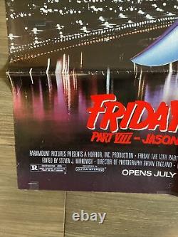 Jason Takes Manhattan Original One Sheet Movie Poster 1989 Friday The 13th