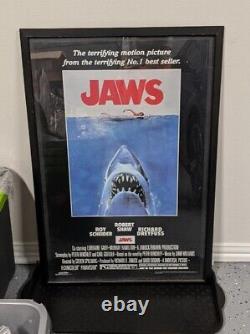 Jaws Original 1975 1 sheet Movie Poster- Spielberg Shaw Scheider Linen