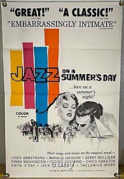 Jazz On A Summer's Day Ff Original One Sheet Movie Poster 1958 Newport Docu 1959