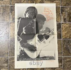 Jimi HENDRIX Poster Berkeley Concert Film Movie 22x40 Folded Music VTG Ephemera