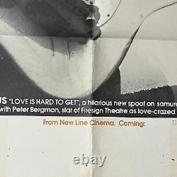 Jimi HENDRIX Poster Berkeley Concert Film Movie 22x40 Folded Music VTG Ephemera