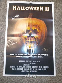 John Carpenter Halloween II 2 Signed Horror movie poster 27x41 Michael Myers