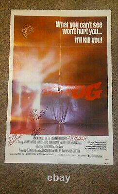 John Carpenter signed The Fog Movie Poster Horror Cast signed x5 Michael Myers