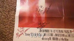 John Carpenter signed The Fog Movie Poster Horror Cast signed x5 Michael Myers