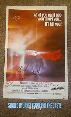 John Carpenter signed The Fog Movie Poster one sheet 27 x 41 horror Janet Leigh