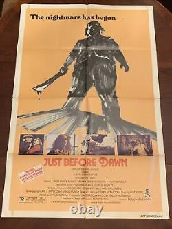 Just Before Dawn 1981 Single Sided Original Movie Poster 27x 41-Vintage Horror