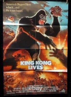 King Kong Lives? 1986 Original Theater Action Movie Poster Linda Hamilton