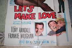 Let's Make Love Original Vintage Marilyn Monroe Movie Poster 1960 3 sheet