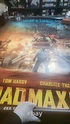 MAD MAX FURY ROAD 4x6 ft Bus Shelter D/S Movie Poster Original 2015