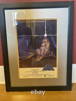 MINT! 1977 Star Wars A New Hope One Sheet Movie Poster, Framed