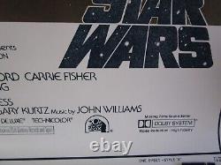 MOVIE POSTER 1977 STAR WARS A New Hope Original One Sheet A 27x41, #77/21 STYLE