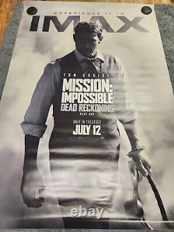 Mission Impossible Dead Reckoning 4' X 6' Imax Bus Shelter Movie Poster Rare