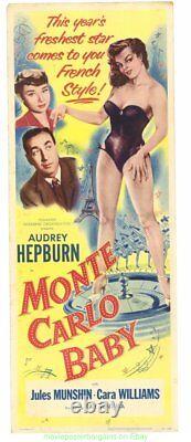 Monte Carlo Baby Movie Poster Audrey Hepburn Insert