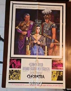 Movie Poster Cleopatra 1963 27x41 Elizabeth Taylor Richard Burton