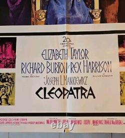 Movie Poster Cleopatra 1963 27x41 Elizabeth Taylor Richard Burton