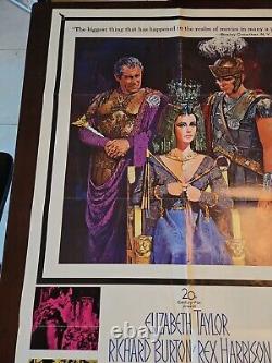 Movie Poster Cleopatra 1963 27x41 Elizabeth Taylor Richard Burton