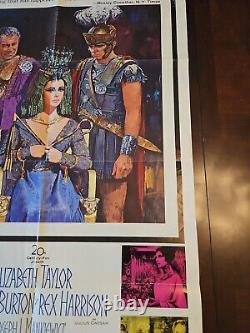 Movie Poster Cleopatra 1963 27x41 Elizabeth Taylor Richard Burton