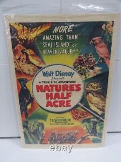 Movie Poster Nature's Half Acre 1951 27x41 VF-7.0 Walt Disney Winston Hibler