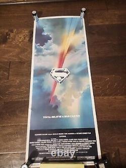 Movie Poster Superman the Movie 1978 Original Movie Poster Long 14 x 36