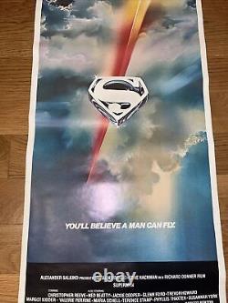 Movie Poster Superman the Movie 1978 Original Movie Poster Long 14 x 36