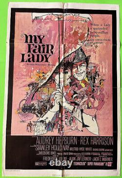 My Fair Lady! R'71 Hepburn, Harrison Rare Classic Original U. S. Os Film Poster