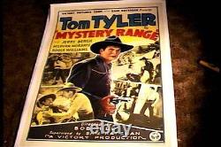 Mystery Range Orig Movie Poster Linen 1937 Tom Tyler