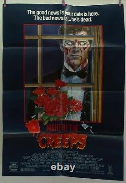 NIGHT OF THE CREEPS Original Video Promo Poster Folded 27x39 Never Displayed